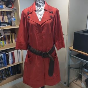 Classiques Entier 3/4 Sleeve Weave Belted Dress